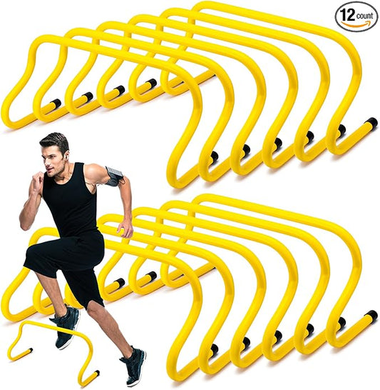 Wettarn 12 Pcs 9" Speed Training Agility Hurdles for Athletes Reliable Training Hurdle Plyometric and All Purpose Practice Equipment for Soccer Basketball Football