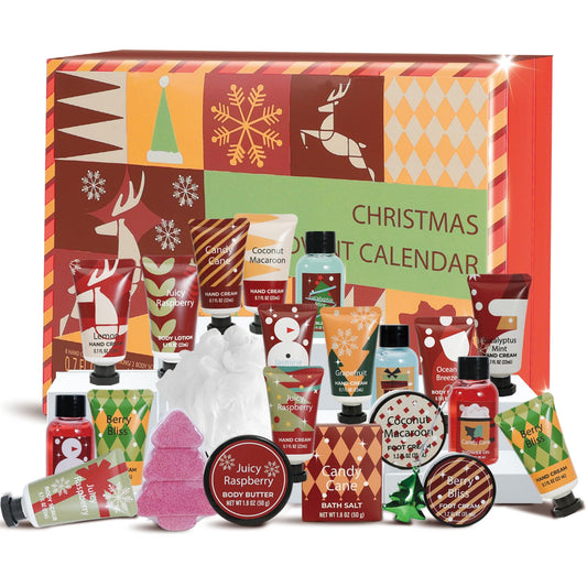 Skiennix 2025 Advent Calendar - 24 Days of Luxury Beauty Gifts for Women & Teens | Hand Cream, Bubble Bath & More