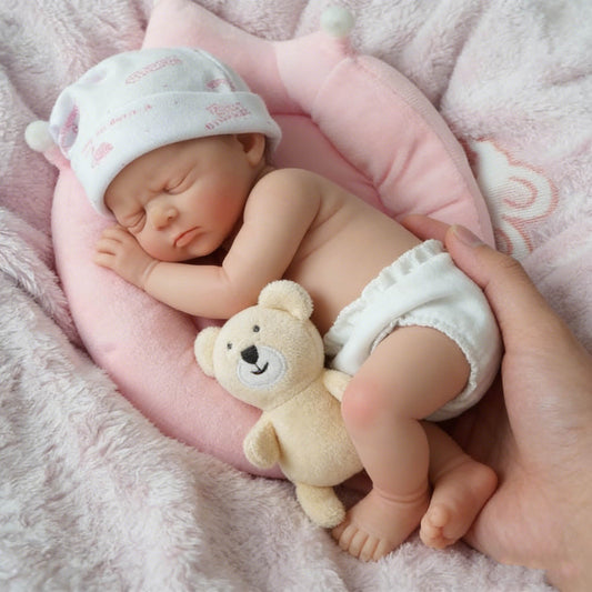 Mire & Mire 12-inch Reborn Baby Doll - Realistic Full Body Silicone Newborn Doll, Lifelike Collectible Doll