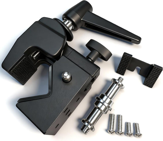 5/8" 33lb (15kg), Heavy Duty Super Clamp Mount Kit with Stud for DSLR Camera, Tripod, LED Light & Video Lighting
