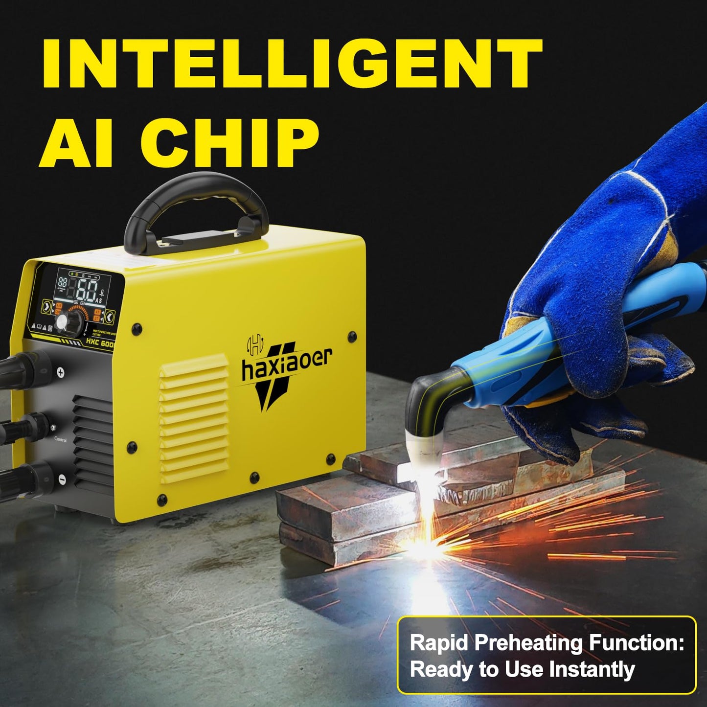 60A Plasma Cutter,110V/220V Dual Voltage High Frequency Contact Arc Cutting Machine,45-60PSI,LED Display,Portable Industrial Metal Cutter for Steel Aluminum Copper DIY & Fabrication