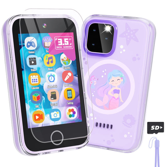 Dylanto Kids Phone ,3.5'' Touchscreen Phone for Kids Learning Play Toys for 3-9 Years Old Girls with Dual Camera,Video Players,Game,Christmas Birthday Gifts for Girls Age 3 4 5 6 7 8 9 -Purple