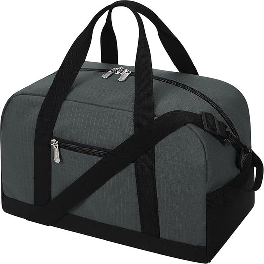 Small Gym Bag 14 inch lightweight Carry On Mini Duffel Bag for Travel Sport - Dark Grey