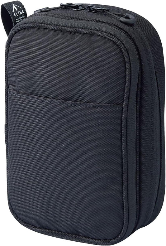 5 3.6 8.5, (A7765-24) LIHIT LAB Gadget Pouch, Double, x x Black