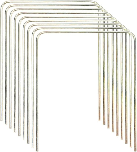 ApudArmis Regulation Croquet Wickets, Set of 9 Colorful Square Arrow Wickets Replacement for 28In or 32In Croquet Lawn Backyard Outdoor Game (8.1In Height & 6.3In Width)