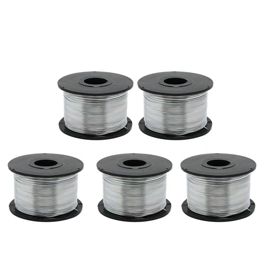 5 Rolls Stainless Steel Rebar Tie Coil, 1/32" 0.8mm 360FT, Automatic Rebar Tie Wire Twister
