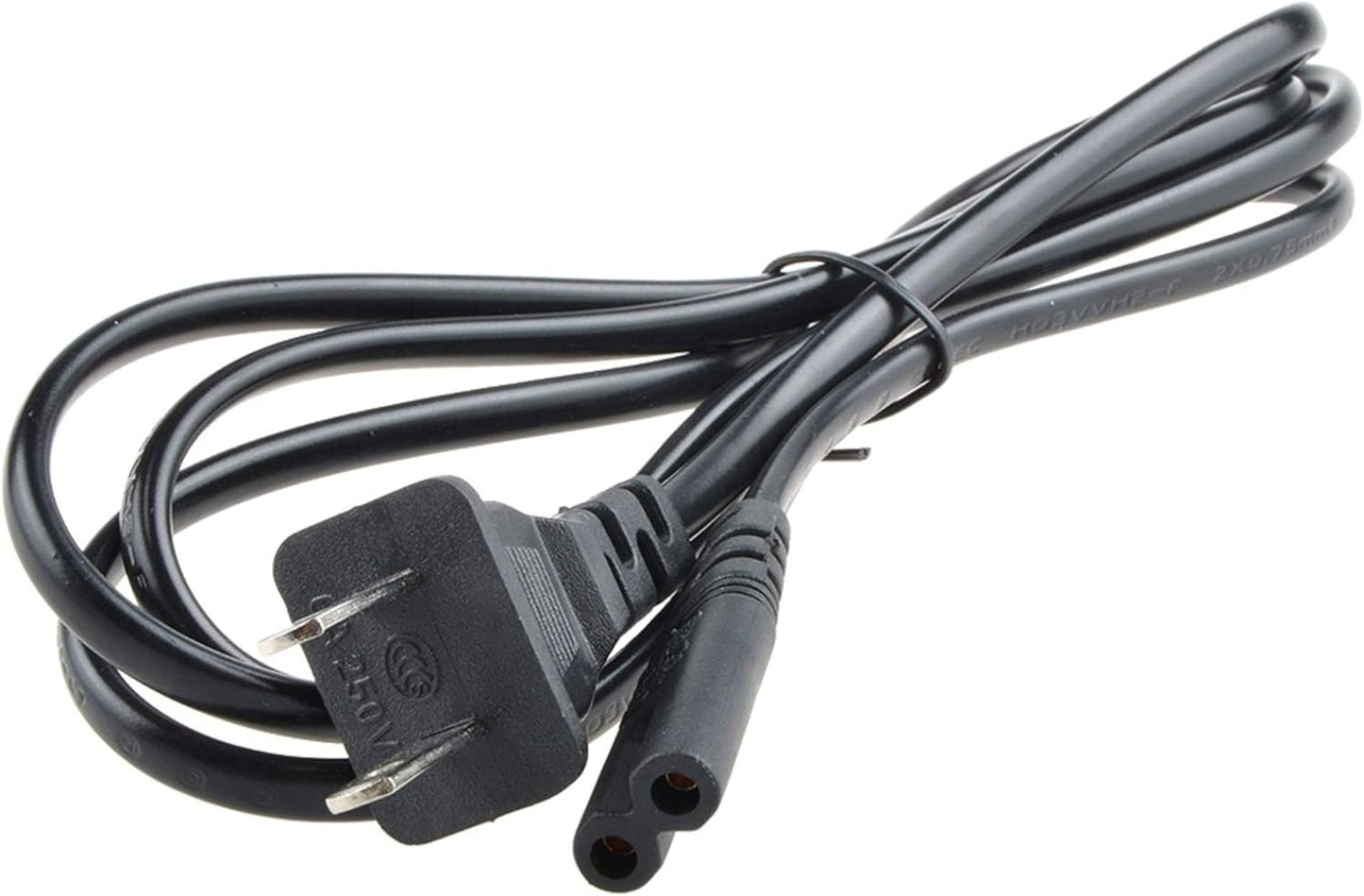 Digipartspower 2-Prong 8 Premium Wire AC Power Cord Cable Plug for Pioneer DVD DVR Flat Fig