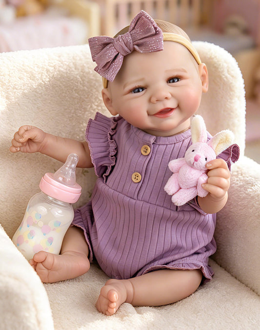Aori Realistic Reborn Baby Dolls - Weighted Lifelike Newborn Baby Girl that Look Real with Flexible Limbs, Real Life Baby Doll Set with Outfit for Kids 3+, Parents, Elderly and Collectors