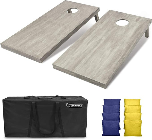 GoSports 4 ft x 2 ft Regulation Size Wooden Cornhole Boards Set - Includes Carrying Case and Bean Bags (Choose Your Colors) Over 100 Color Combinations