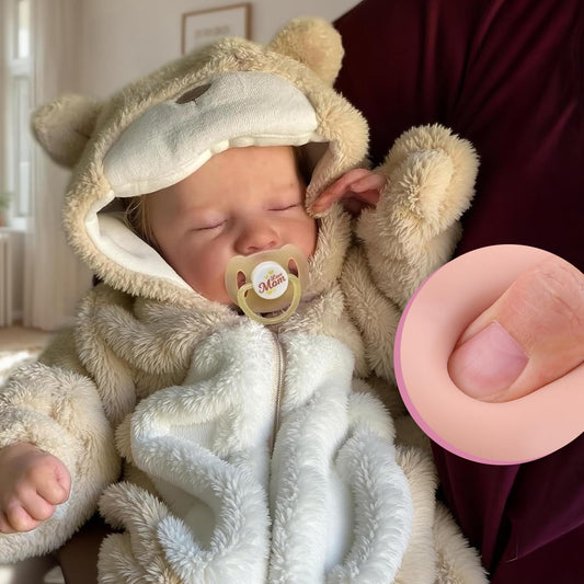 BABESIDE Lifelike Reborn Baby Dolls Boy - 17-Inch Baby Soft Body Realistic-Newborn Baby Doll Silicone Full Body Vinyl Real Life Baby Dolls with Toy Accessories for Kids Age 3+