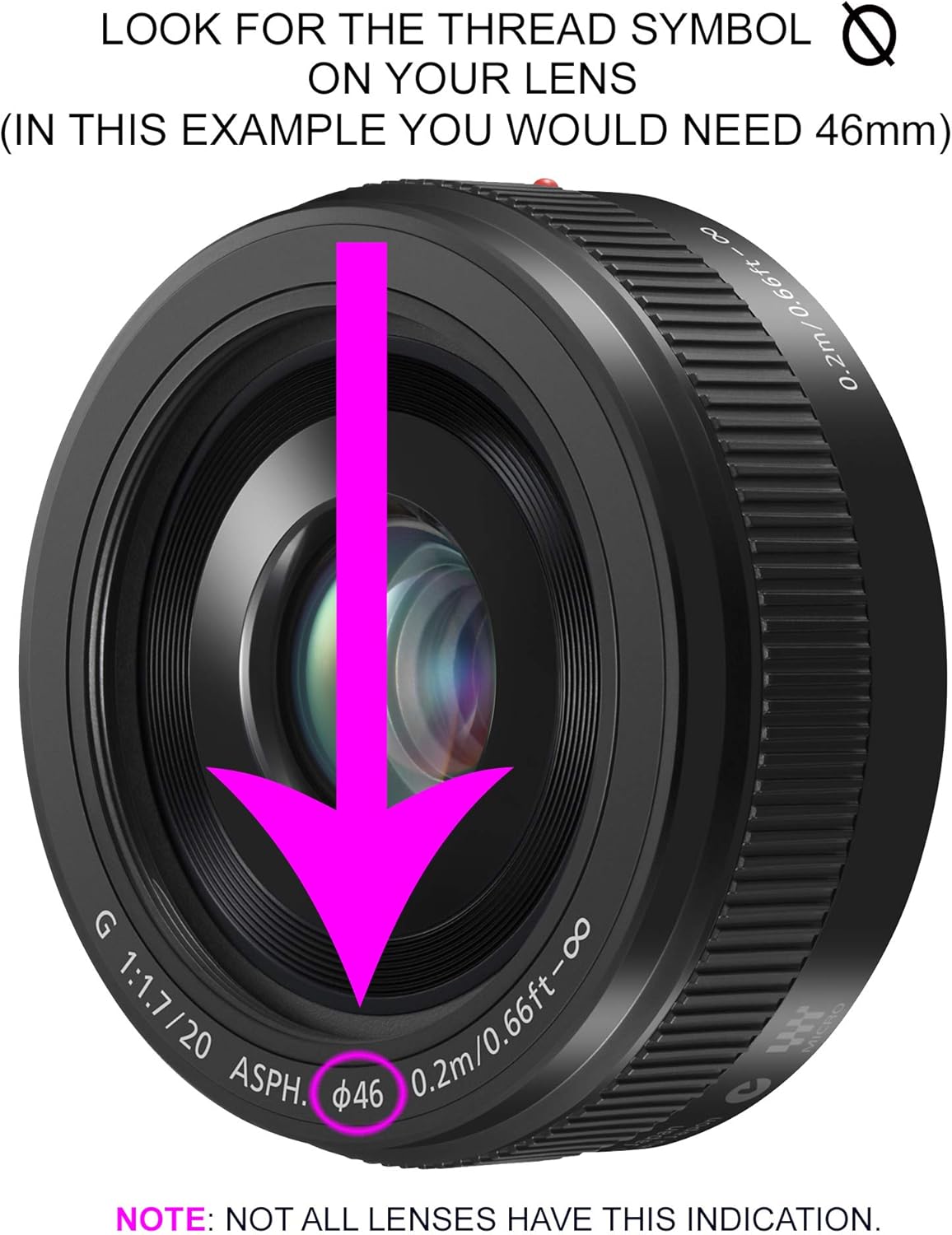 Digital Nc Pinch GX850 (67mm) Lens Cap Center for Panasonic LUMIX + Lens Cap + Microfiber Cloth