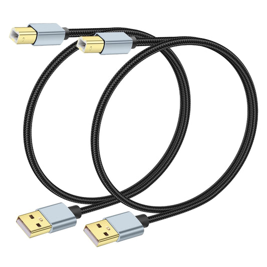 1FT 2.0 2.0 Controller,Etc(2Pcs) USB A to USB B Printer Cable Type A Male to B Male Cable High Speed USB Printer Cord