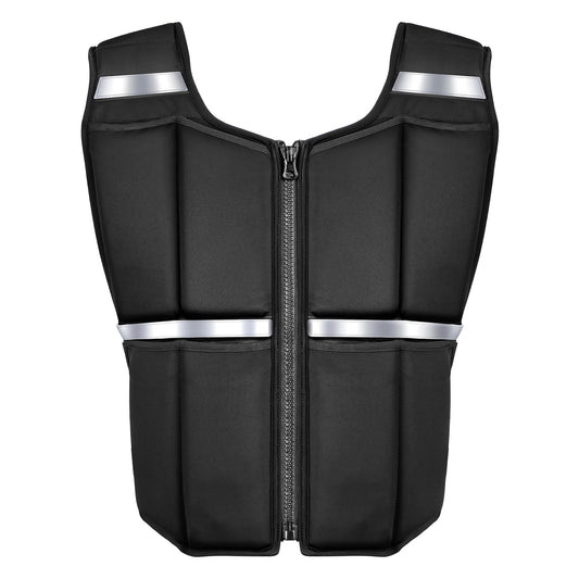 45lb/35lb/19lb Weighted Vest Men Women, Adjustable Rucking Vests for Walking with Zipper/Removable Silicone Weights, Strength Training Workout Vest for Running GYM Home, Detachable Reflective Strips