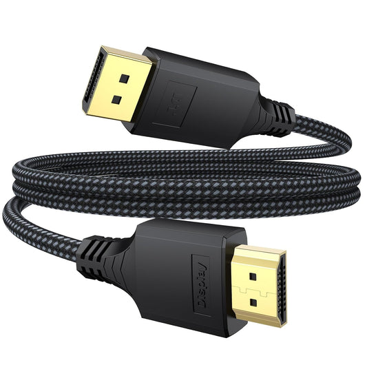 3ft, 4K@30Hz 1080P@120Hz HDMI1.4, Display Port to HDMI Cable [One-Direction] DisplayPort to DP (Source) to HDMI
