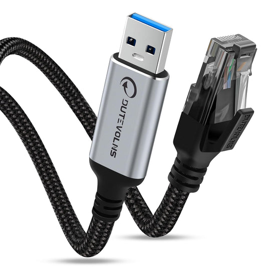 5 3.0 RJ45 10 11 USB to Ethernet Cable FT, USB A to Male Nylon Adapters, Gigabit Directly Connected, Compatible