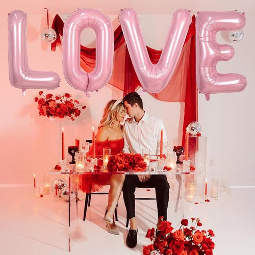 40" Giant Pastel Pink Letter X Balloon - Mylar Foil Alphabet X for Girls' Birthday Party Decorations