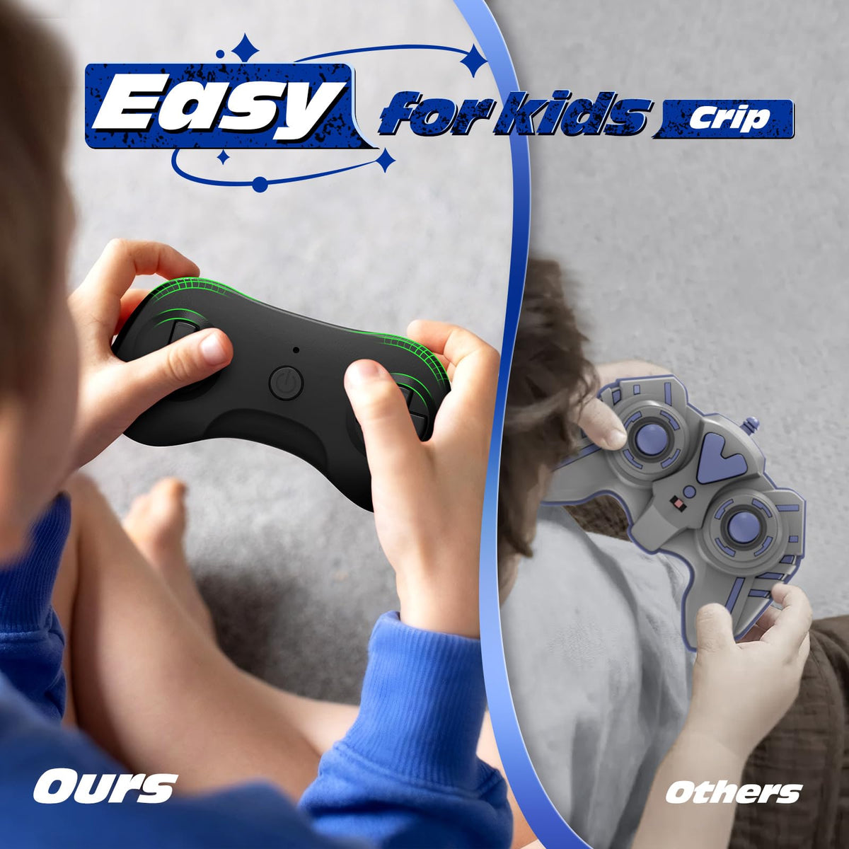 Tecnock Remote Control Car, 2.4GHz RC Cars with USB-C Easy Charging, 4WD Double Sided 360° Rotates and Flips RC Stunt Car, Toys Gift for Boys and Girls Ages 6-8, 8-12