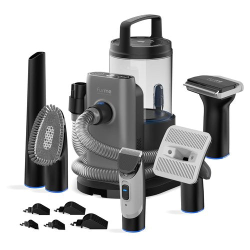 FURME Professional Plus Pet Grooming Vacuum Kit - Quiet & Safe Dog & Cat Grooming Tools | 2L Canister Included