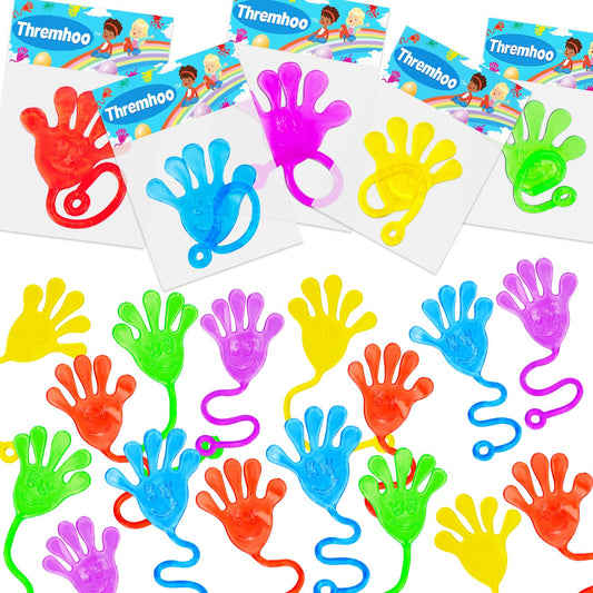 40 Pcs Sticky Hands For Kids Party Favor Goodie Bag Stuffer Stretchy Treasure Box Toy Exchange Classroom Prize Bulk Toy Pinata Filler School Gift Bag Small Favors Slap Hand Christmas Party Supplies