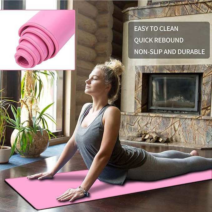 Yoga Mat Set for Beginners,Yoga Mat with Carrying Strap,Yoga Blocks 2 Pack with Yoga Strap,Yoga Ball,Ankle Puller,11-Piece Yoga Kits and Sets for Beginners,Yoga Starter Kit for Women Men