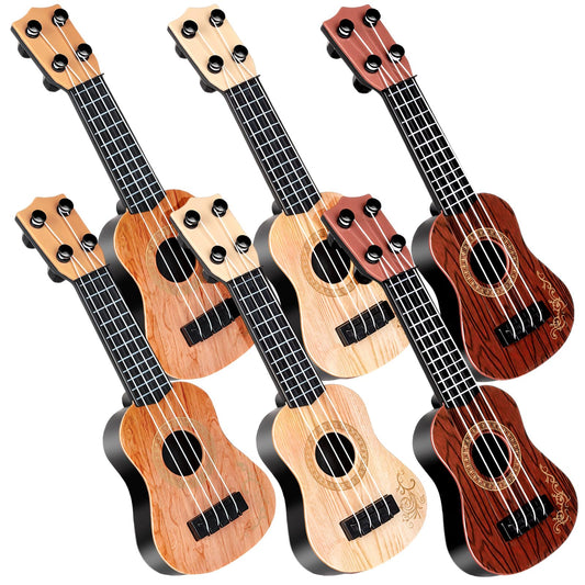 10 Inch Kids Mini Guitar 12 Pcs Toy Guitars 4 Strings Mini Ukulele Musical Instrument Guitars Toy for Toddler Beginner