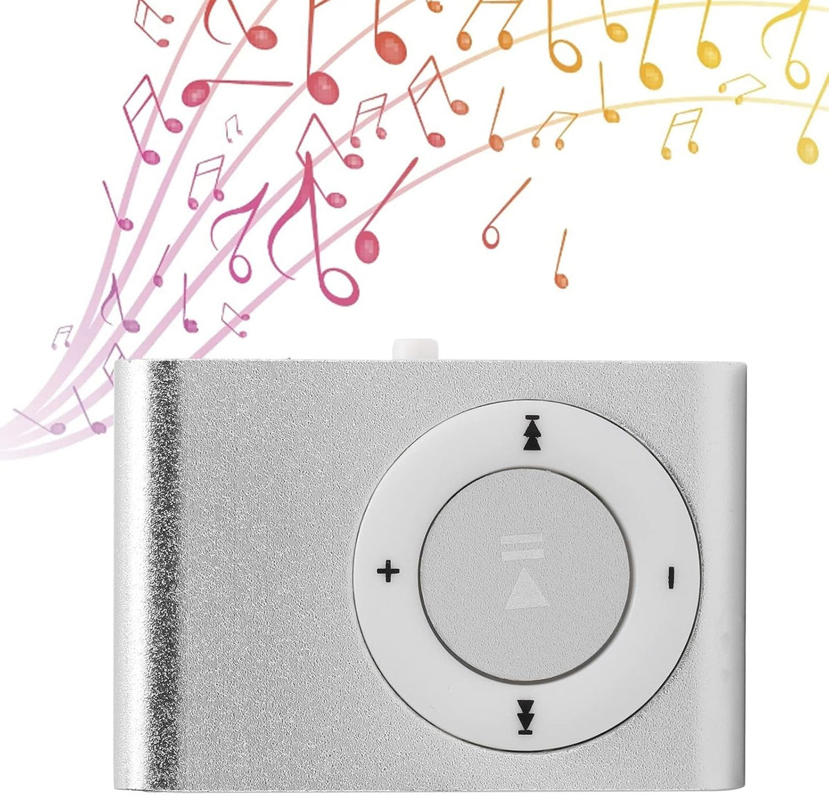Yosoo Health Gear MP3 8GB Mini Player Portable Digital Music Player Silver, Back-Clip Wearable Sports Music Player