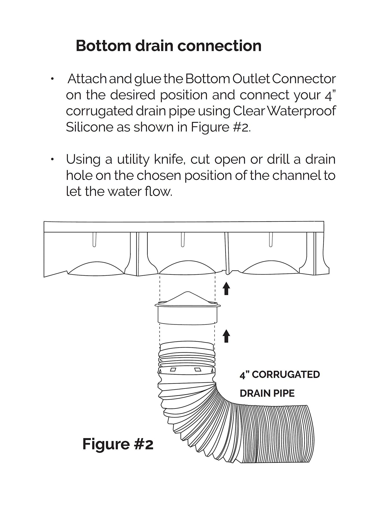 URA WATER - Model UA-100 - Drainage Trench Set - Channel Drain With Galvanized Steel Grate - 3 x 39" - (117" Total Length)