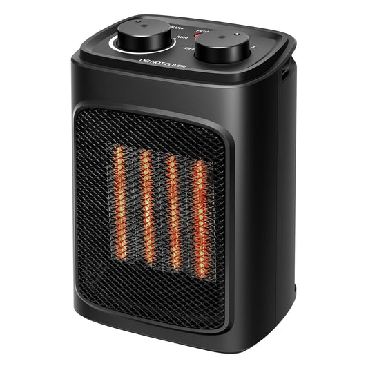 VIVOSUN 1500W Space Heater for Indoor Use, Portable Electric Heater with Adjustable Thermostat, 1500W/900W/700W/Fan Only with 4 Modes for PTC Fast Heating, Overheat & Tip-over Protection, ETL Listed