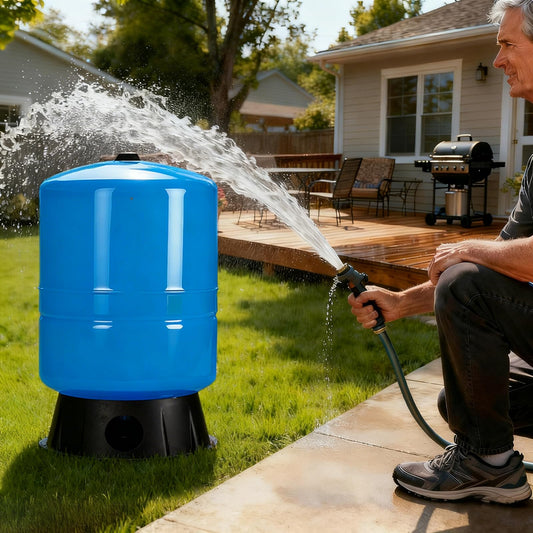20gallon Water Pressure Tank For Well Systems, Vertical Bladder Tank for 30/50 | 40/60 Switch, Pressurized Tank with Diaphragm & Drinking Liner, for Home Domestic Water Supply (20GAL)