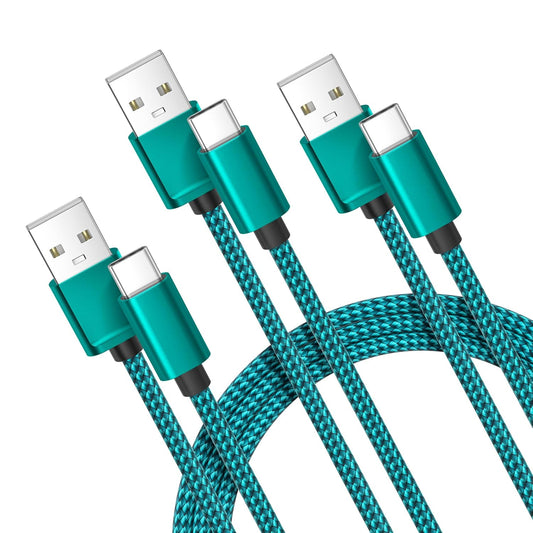 17 16 17e 15 10 4 5,Samsung S26 S25 S24 S23,Green,3Pack 3.3/6.6/10FT(1/2/3M) Basesailor for iPhone Pro Max Charger
