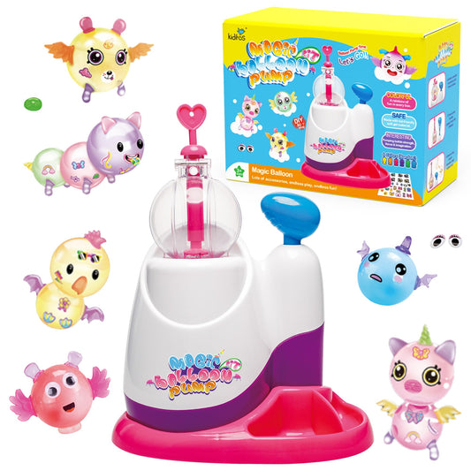 Kiditos Balloon Animals Kit with Pump, Balloon Making Kit for Kids with Stickers & Accessories, DIY Creative Toy Birthday Gift for Boys & Girls Ages 3+