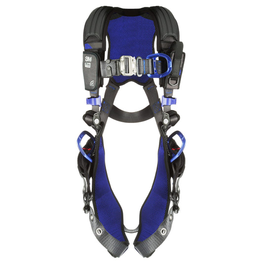 3M 1113421 DBI-SALA ExoFit X300 Comfort Vest Climbing/Positioning Safety Harness, General Industry Fall Protection, Back, Front, and Hip D-Rings, Tongue Leg Buckle, Quick Connect Chest, Medium