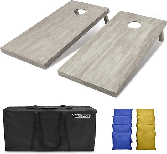 GoSports 4 ft x 2 ft Regulation Size Wooden Cornhole Boards Set - Includes Carrying Case and Bean Bags (Choose Your Colors) Over 100 Color Combinations