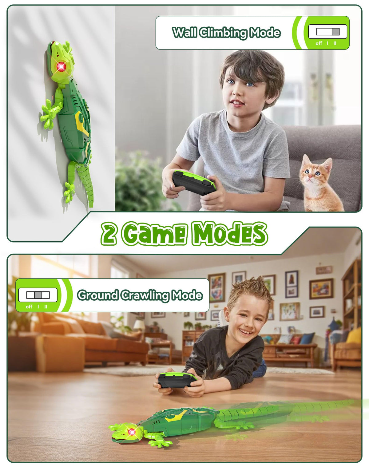 Wall Climbing Lizard,Wall Crawler Gecko,Remote Control Car Robot for Kids,Floor Ceiling Crawling Electric Lizard,Cool Prank Toy,Christmas Birthday Gifts for 3 4 5 6 7 8 9 10+ Year Old Boys Girls Teens
