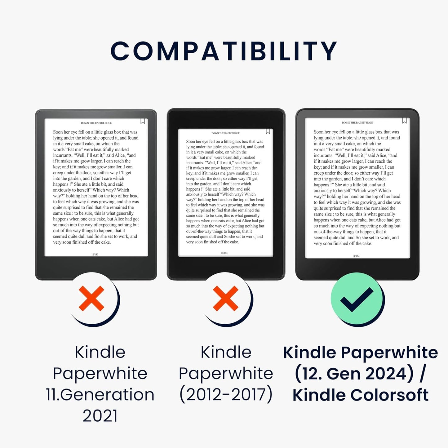 kwmobile (2024)/Colorsoft Cover Compatible with Amazon Kindle Paperwhite Cover - eReader Case - Brushed Heart Dark Red
