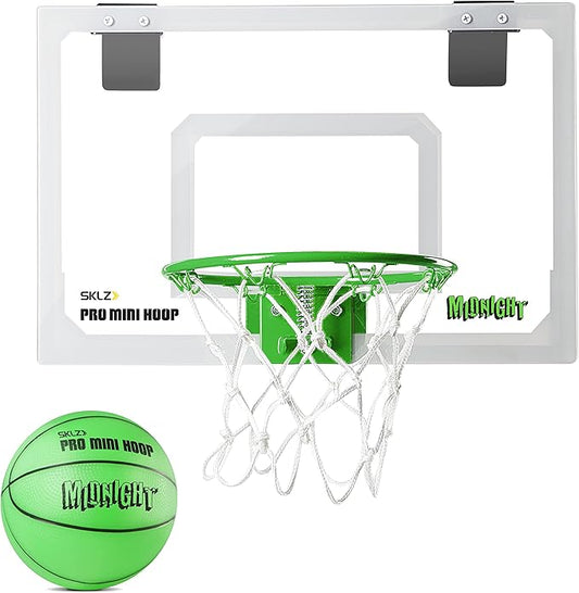 SKLZ Pro Mini Indoor Basketball Hoop - Over The Door ??Portable - Great For Home, Dorms, Offices, and Gifts