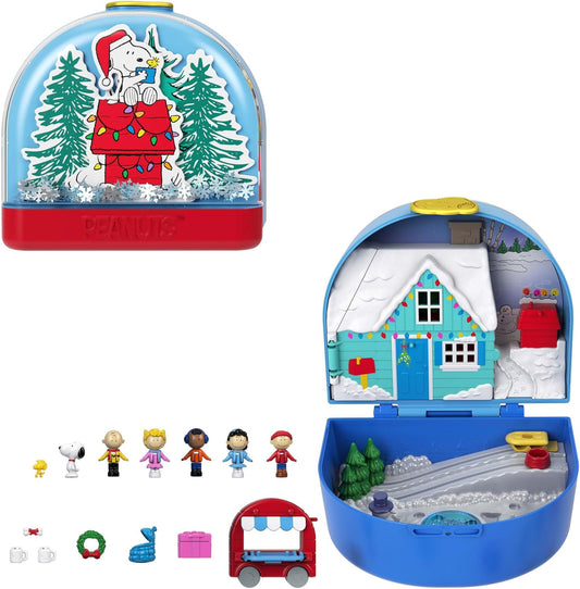 Polly Pocket | Peanuts Collector Compact Playset with 7 Themed Accessories & 4 Iconic Locations