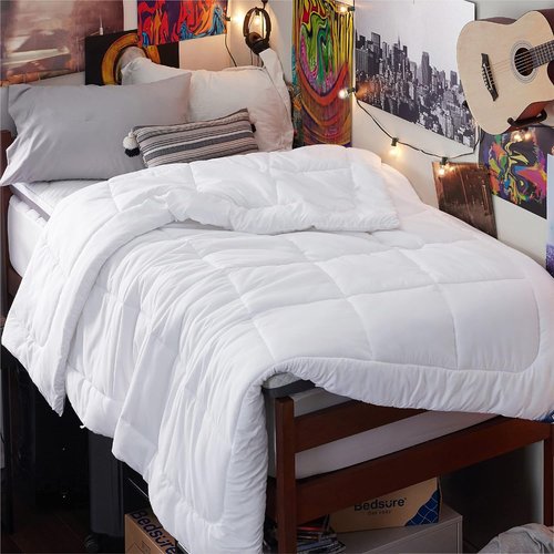 Bedsure Comforter Duvet Insert - All-Season Twin XL Quilted Bedding, GentleSoft Down Alternative, White 92 x 68 Inches
