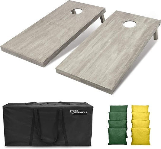 GoSports 4 ft x 2 ft Regulation Size Wooden Cornhole Boards Set - Includes Carrying Case and Bean Bags (Choose Your Colors) Over 100 Color Combinations