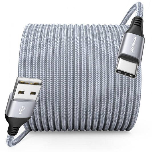 AZPPANXI 30FT 30 17/16/15 USB C Cable, Extra Long USB A to USB Type C Charger Cord, Nylon Braided Foot USB to USBC