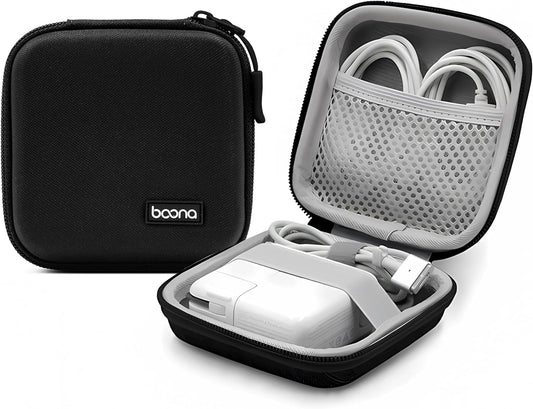 4.4"x4.4" Small Travel Carrying Storage Case, Charger Organizer, Pouch compatible with MacBook Power Adapter, Laptop