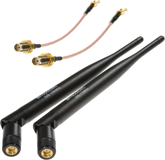 5dBi 1090MHz 978MHz NooElec ADS-B Discovery (High Gain) Antenna Bundle - & Antenna Bundle for SMA and MCX-Connected