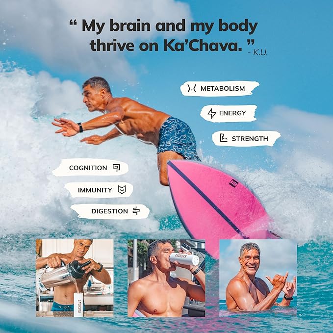 Ka?™Chava All-In-One Nutrition Shake Blend, Strawberry, 15 Servings, 85+ Superfoods & Nutrients, Greens Plant-Based Powder Protein Drink, Digestive Enzymes & Probiotics, Vegan Dairy Gluten Free