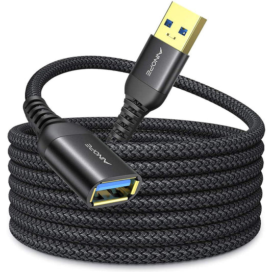2 Pack 3.0 Drive,Black,3.3FT+6.6FT AINOPE USB Extensions Cable High Speed USB Extension Cord Type A Male to Female
