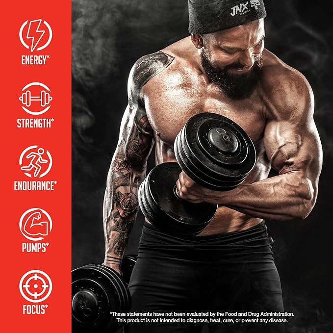 JNX SPORTS The Curse! Pre Workout Powder for Men & Women, Caffeine, Beta-Alanine, Creatine, L-Citrulline, 50 Servings, Tropical Storm Flavor ??Boost Energy, Strength & Focus