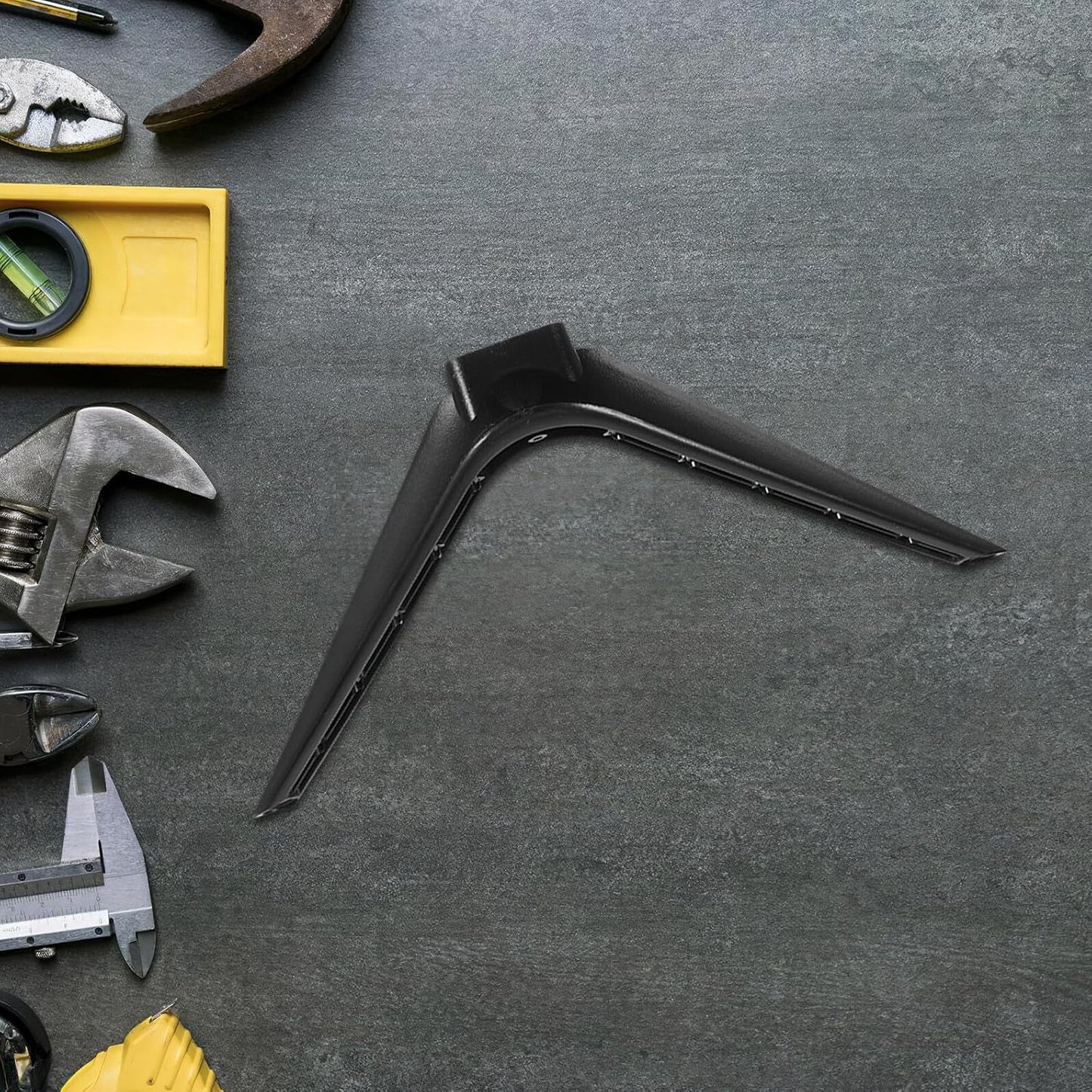 BESPORTBLE 15mm Tabletop Television Stand Bracket with No-Drill Design, Stable Plastic Dual-Hole Base Legs, Replacement