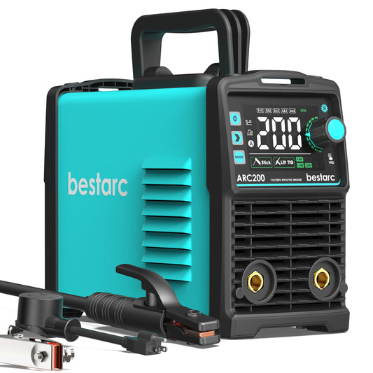 bestarc Stick Welder 200A, Large LED Display ARC/Lift TIG Welding Machine, 110V/220V Dual Voltage with Synergic Control, IGBT Inverter Portable MMA Welder Machine with Hot Start, Arc Force and VRD