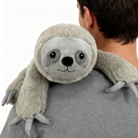 JUSTQUNSEEN 4.5 Lbs Weighted Stuffed Animals for Kids and Adults 22" Cute Sloth Shaped Toys Soft Weighted Plush Toys Gifts for Christmas Easter Birthday Holidays Ideal Huggable Plush Pillow (Sloth)
