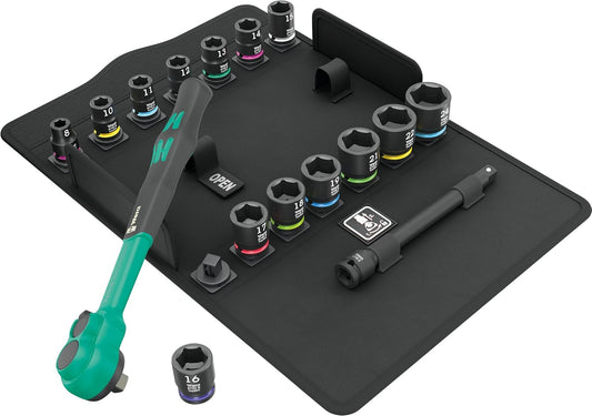 WERA - 12-Piece Zyklop Comfort Ratchet Set | 3/8" Drive with Reversing Lever - Metric Tools