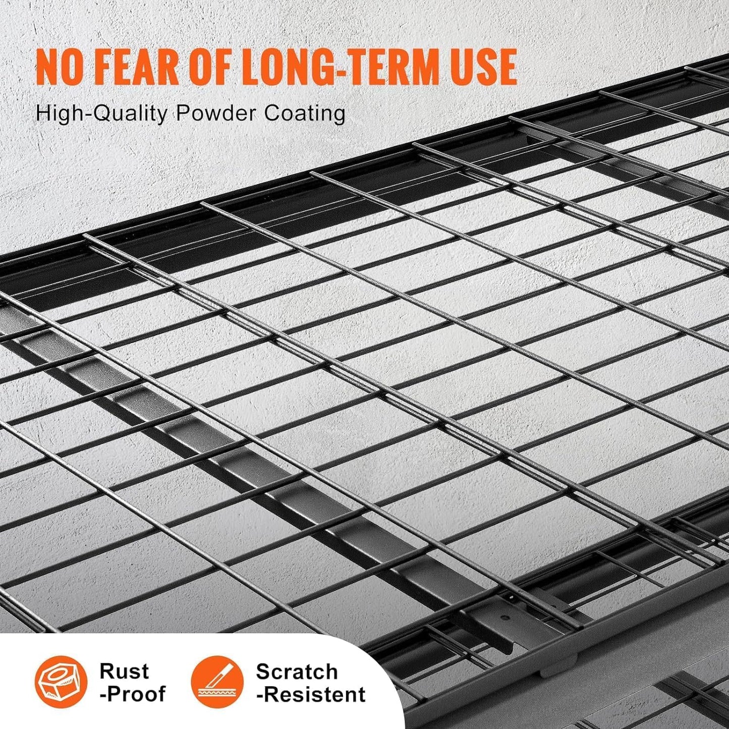 ExploreHorizon 2500 Lbs Capacity Heavy Duty Garage Shelving, 60x24x72 Inch 5-Tier Metal Wire Shelves, Adjustable Industrial Storage Rack for Garage, Basement, Warehouse Organization